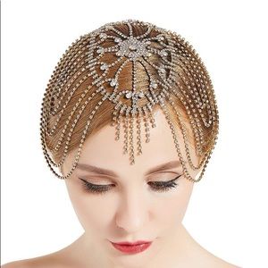 Vintage Crystal Rhinestone Flapper Headpiece
